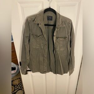 Abercrombie green button up